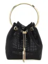 Jimmy Choo Leather Bucket Bag Metallic Handle