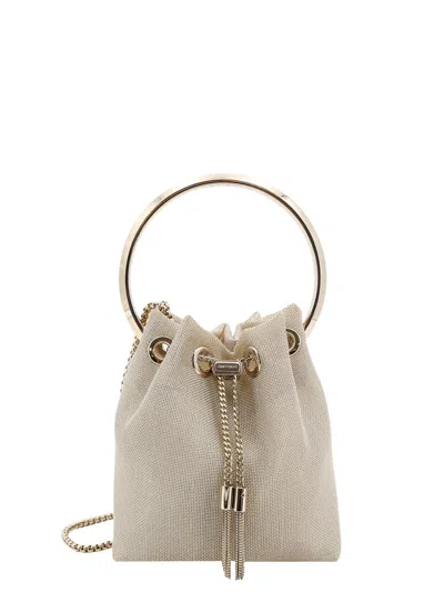 Jimmy Choo Bon Bon Bucket Bag In Neutral