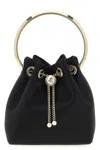 Jimmy Choo Round Handle Shoulder Bag Tassel In Black