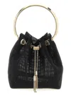 Jimmy Choo Mesh Bon Bon Top-handle Bag In Black