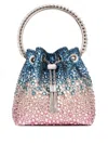Jimmy Choo Womens Sunrise Mix Bon Bon Gem-embellished Woven Cross-body Bag In Blue