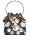 Jimmy Choo Bon Bon Mesh Paillette Bucket Bag In Brown