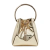 Jimmy Choo Bon Bon Metallic-effect Bucket Bag In Gold