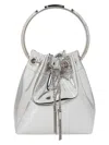 Jimmy Choo Bon Bon Bucket Bag In Gray