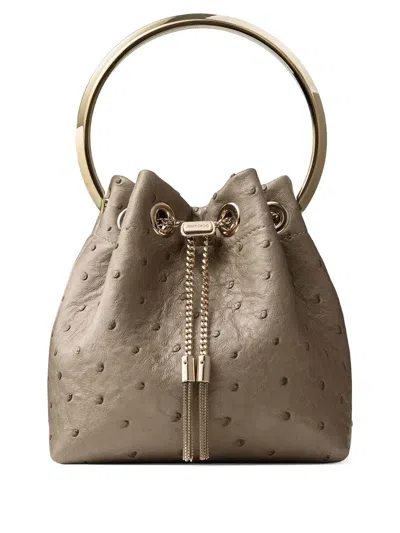 Jimmy Choo Bon Bon Bucket Bag In Neutrals