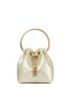 Jimmy Choo Mini Bon Bon Bucket Bag In Neutrals