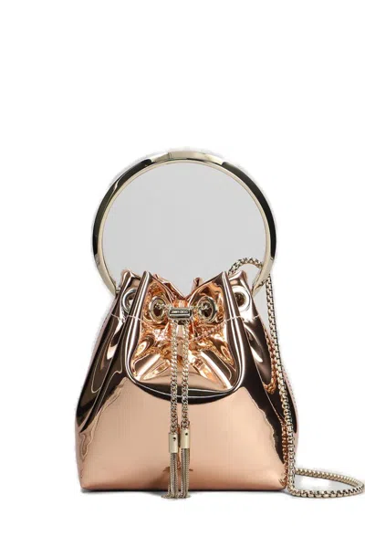 Jimmy Choo Bon Bon Bucket Bag In Pink