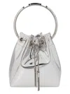 Jimmy Choo Bon Bon Bucket Bag In Silver