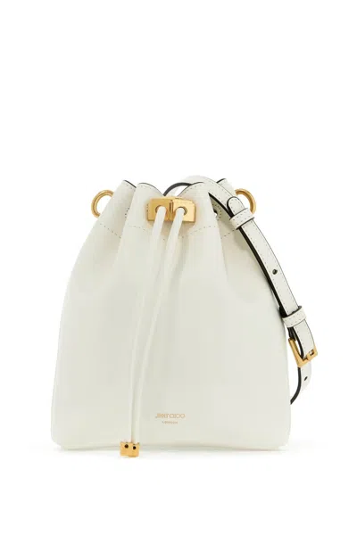 Jimmy Choo Bon Bon Bucket N/s Shoulder Bag In White