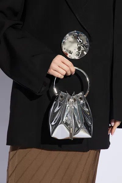 Jimmy Choo ‘bon Bon' Bucket Shoulder Bag In Silver