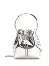 Jimmy Choo Bon Bon Mirror Fabric With Metal Handle In Silver