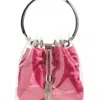 Jimmy Choo Bon Bon Chain-tassel Drawstring Mini Handbag In Fuchsia In Pink