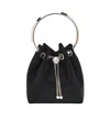 Jimmy Choo Bon Bon Chained Bucket Bag In Black