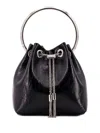 Jimmy Choo Eyelet Chain Bucket Bag With Metallic Handle