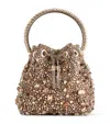 Jimmy Choo Bon Bon Crystal Embellished Top-handle Bag In Sand
