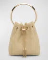 Jimmy Choo Bon Bon Drawstring Bucket Bag In Champagne