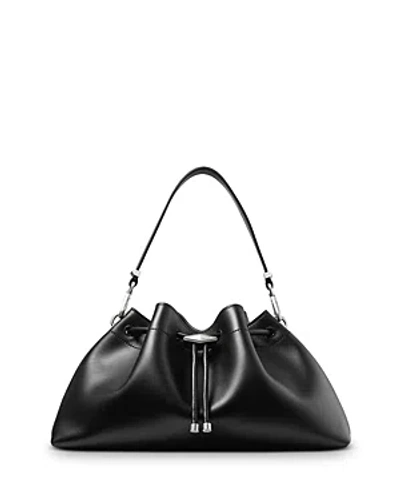 Jimmy Choo Bon Bon Leather Bucket Bag In Black