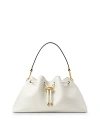 Jimmy Choo Women's Cinch Leather Bucket Bag In Latte/gold