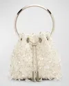 Jimmy Choo Bon Bon Embellished Bucket Bag In Latte