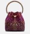 Jimmy Choo Bon Bon Embellished Bucket Bag In Purple