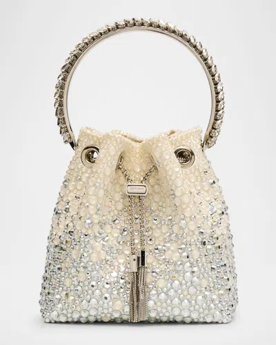 JIMMY CHOO BON BON EMBELLISHED TOP-HANDLE BAG