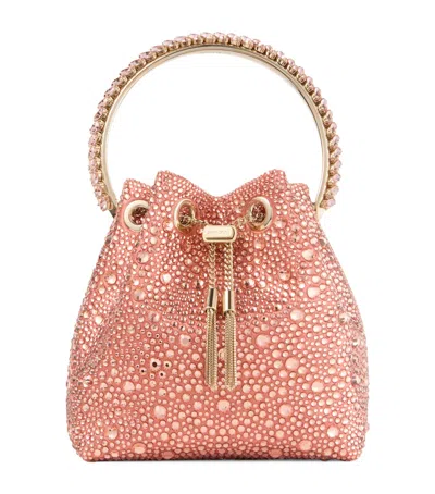 Jimmy Choo Bon Bon Embellished Top-handle Bag In White