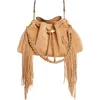 Jimmy Choo Bon Bon Fringe East/west Bucket Bag In Gold