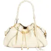 Jimmy Choo Bon Bon Fringe East/west Bucket Bag In Gold