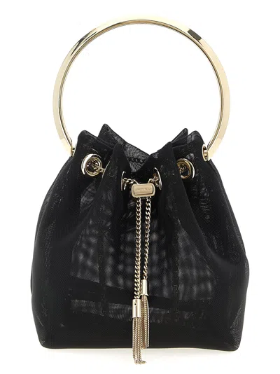 JIMMY CHOO BON BON HAND BAGS BLACK