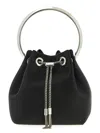 Jimmy Choo Bon Bucket Bag Chain Handle Tassel In Black