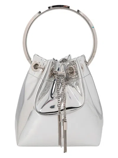 Jimmy Choo Bon Bon Hand Bags Silver