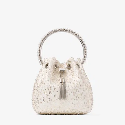 Jimmy Choo Bon Bon In Ivory/crystal/silver