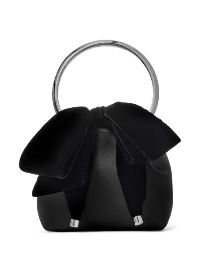 Jimmy Choo Bon Bon Leather Bucket Bag In Black