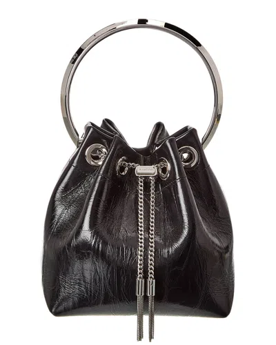JIMMY CHOO JIMMY CHOO BON BON LEATHER BUCKET BAG