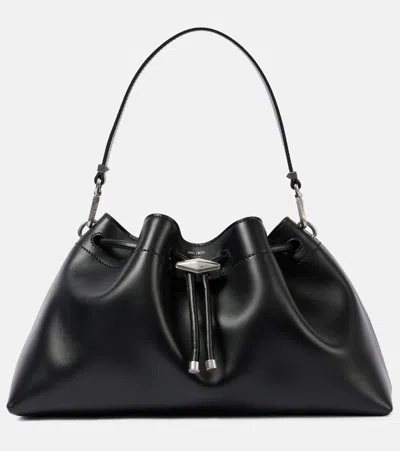 Jimmy Choo Bon Bon Leather Bucket Bag In Black