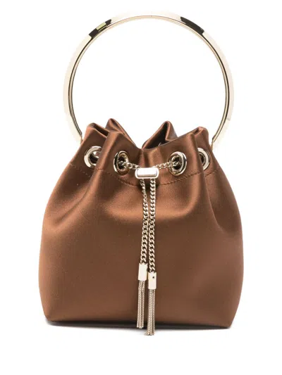 JIMMY CHOO JIMMY CHOO BON BON LEATHER BUCKET BAG