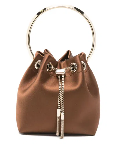 JIMMY CHOO JIMMY CHOO BON BON LEATHER BUCKET BAG
