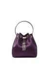 Jimmy Choo Bon Bon Leather Bucket Bag In Burgundy