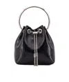 Jimmy Choo Borsa A Secchiello Bon Bon In Pelle Nera Donna