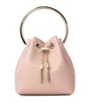 Jimmy Choo Bon Bon Leather Top-handle Bag In Nude
