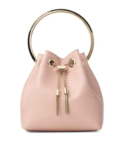Jimmy Choo Bon Bon Leather Top-handle Bag In Nude