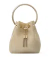 Jimmy Choo Bon Bon Metallic Mesh Top Handle Bag In Gold