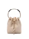 Jimmy Choo Bon Bon Bucket Bag In Metallic