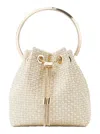 Jimmy Choo Bon Bon Metallic Handbag With Chain-link Shoulder Strap And Round Top Handle In Mesh Woman