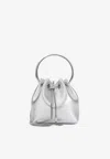 Jimmy Choo Bon Bon Metallic Leather Bucket Bag