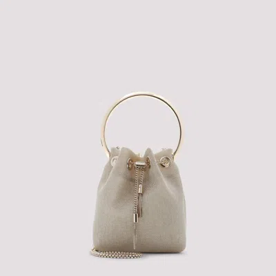 Jimmy Choo Bon Bon Metallic Mesh In Neutral
