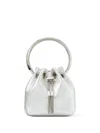 Jimmy Choo Micro Bon Bon Top-handle Bag In Silver