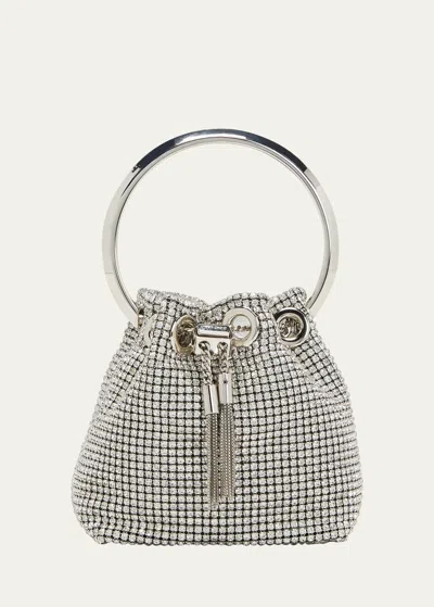 JIMMY CHOO BON BON MICRO CRYSTAL BUCKET BAG