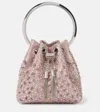Jimmy Choo Bon Bon Micro Satin Bucket Bag In Pink
