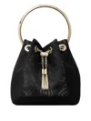 Jimmy Choo Mesh Bon Bon Top-handle Bag In Black